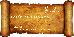 Halász Lizandra névjegykártya